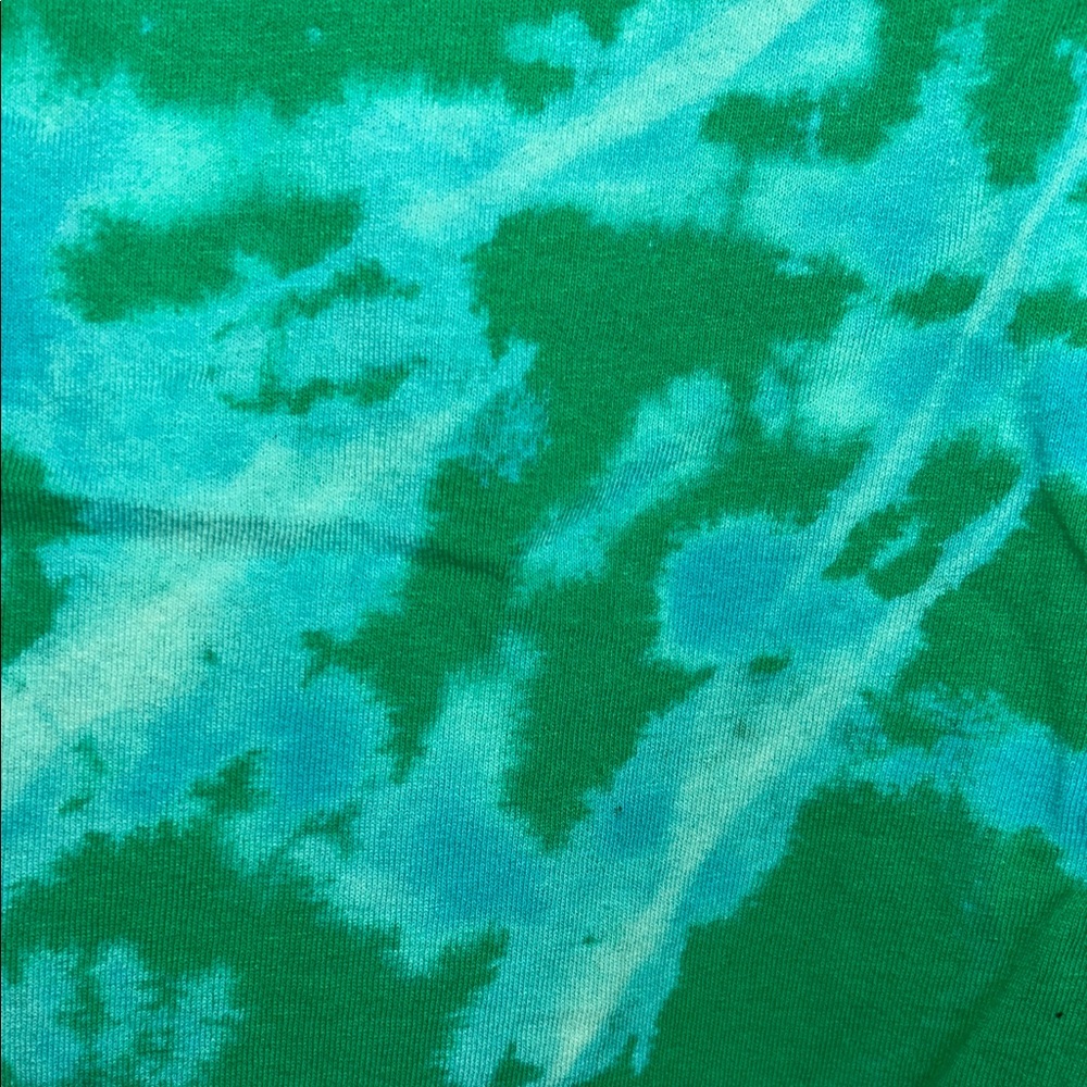 Green Tie-Dye Kids Shirt with Mushroom Design - Picture 6 of 8